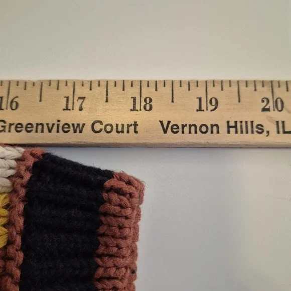 Vintage Chaussport Women Large Chunky Knit Cardigan Sweater Fair Isle Cable - Picture 8 of 9